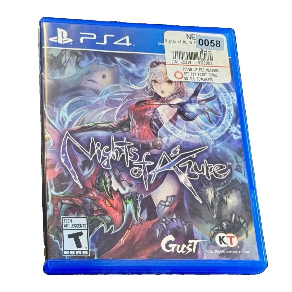 Nights of Azure PlayStation 4 Complete Game Untested Original Case